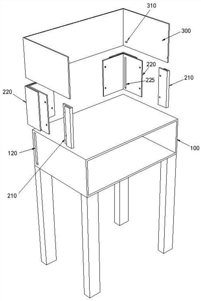 Self-locking type enclosure desk