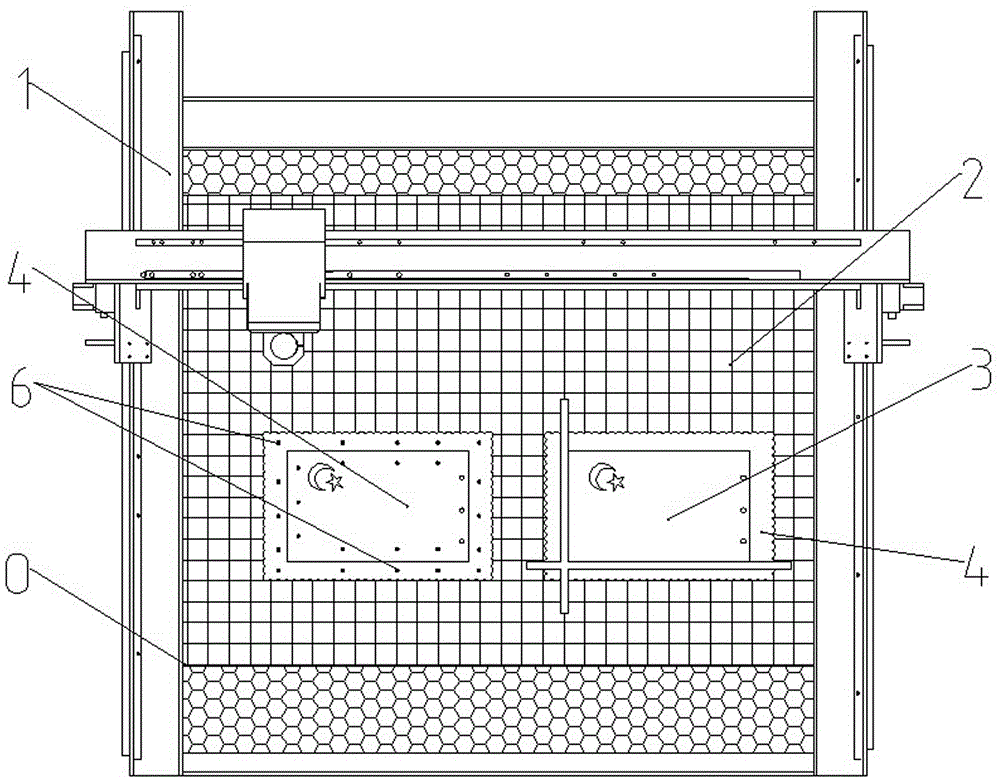 Flag textile cutting special tool and cutting method