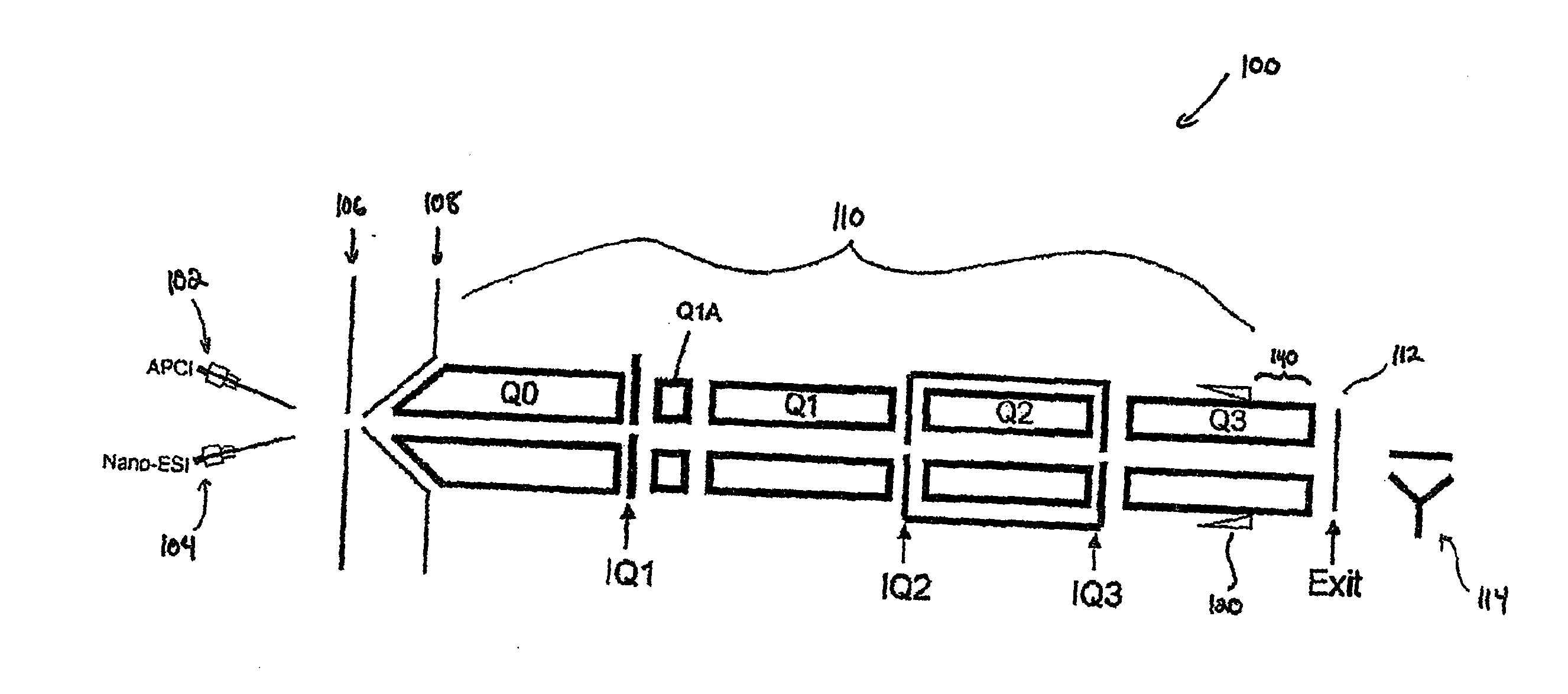 Creating an ion-ion reaction region within a low-pressure linear ion trap