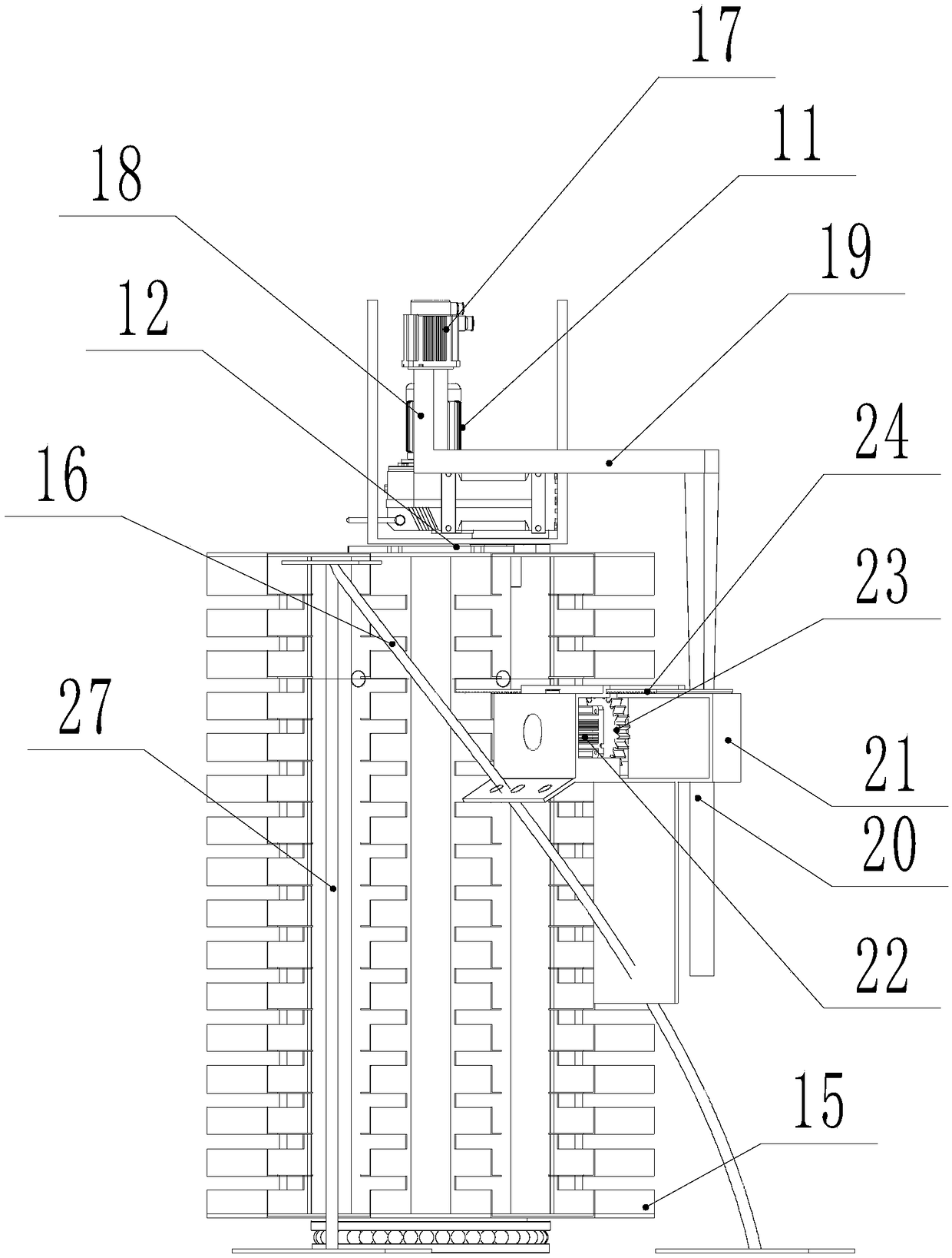 Vending system with overdue reminding rotary material-taking type storage type bento