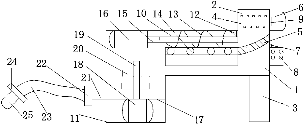 Auxiliary feeding device for decorative building construction