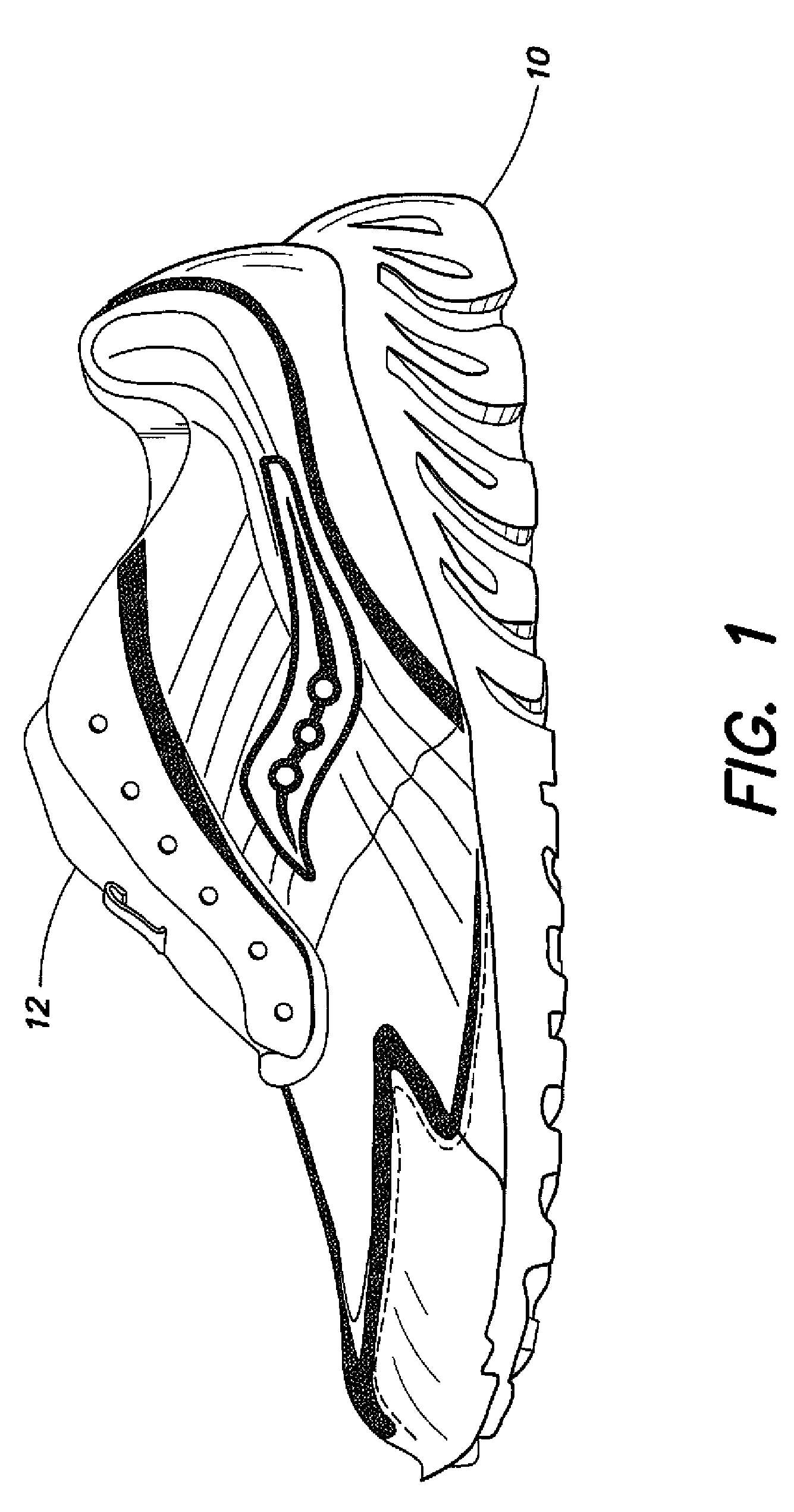 Stabilizer and cushioning support for athletic footwear