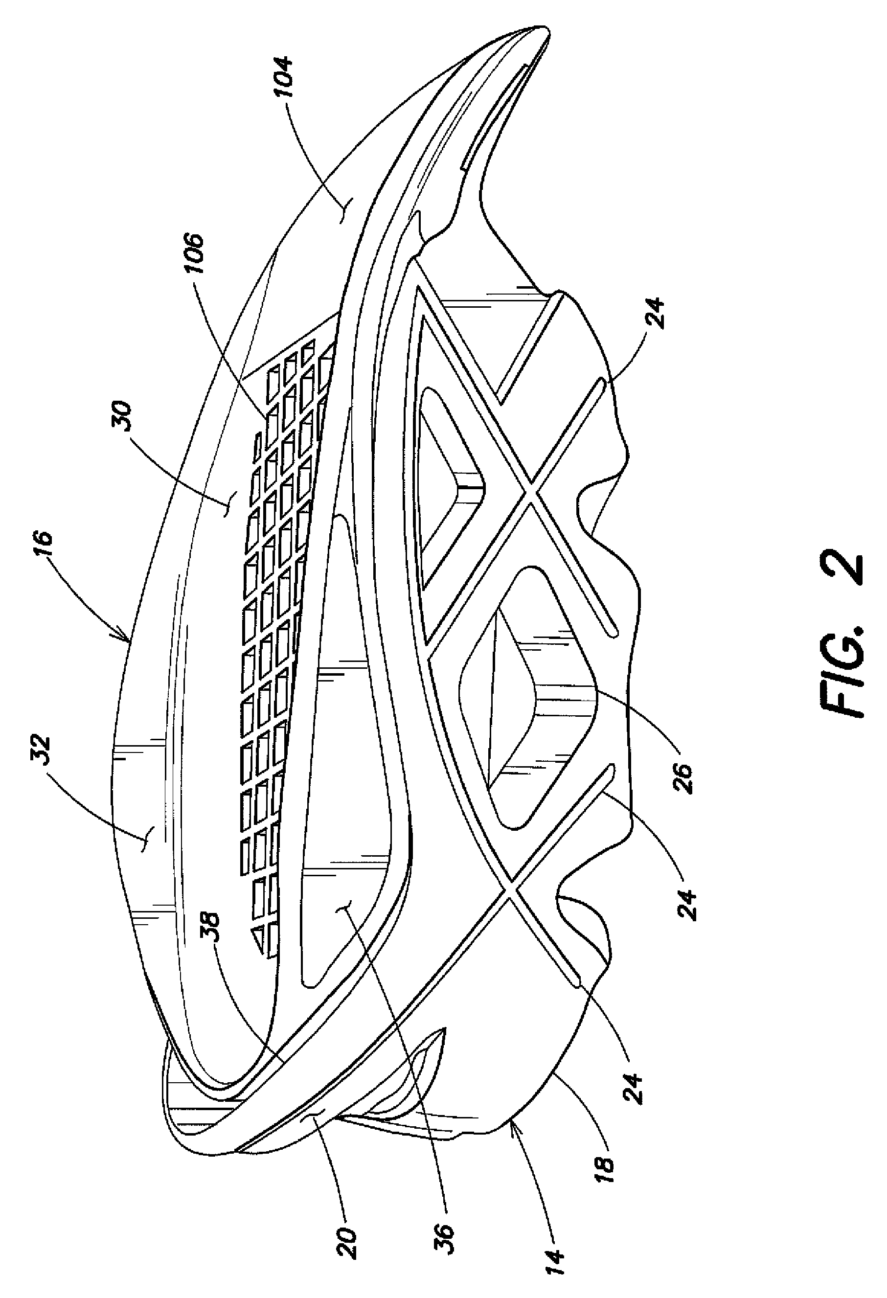 Stabilizer and cushioning support for athletic footwear