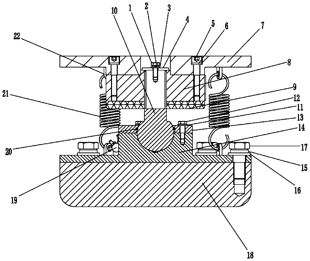 Self-limited foot end mechanism for waling robot