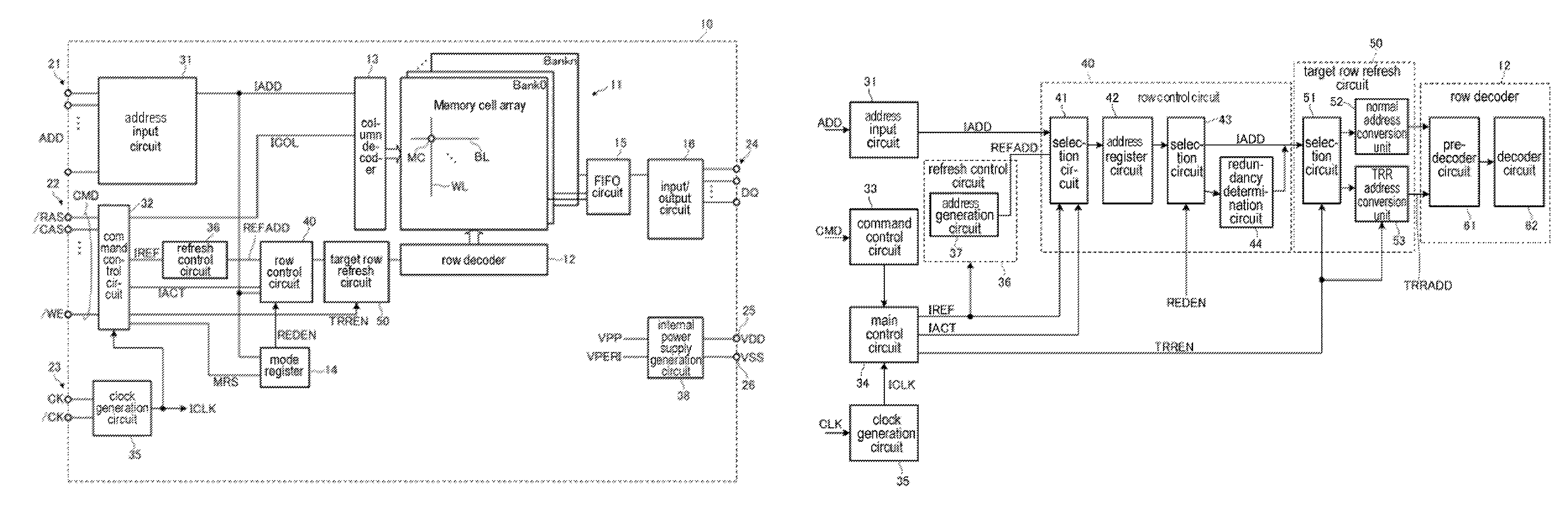 Semiconductor storage device and system provided with same