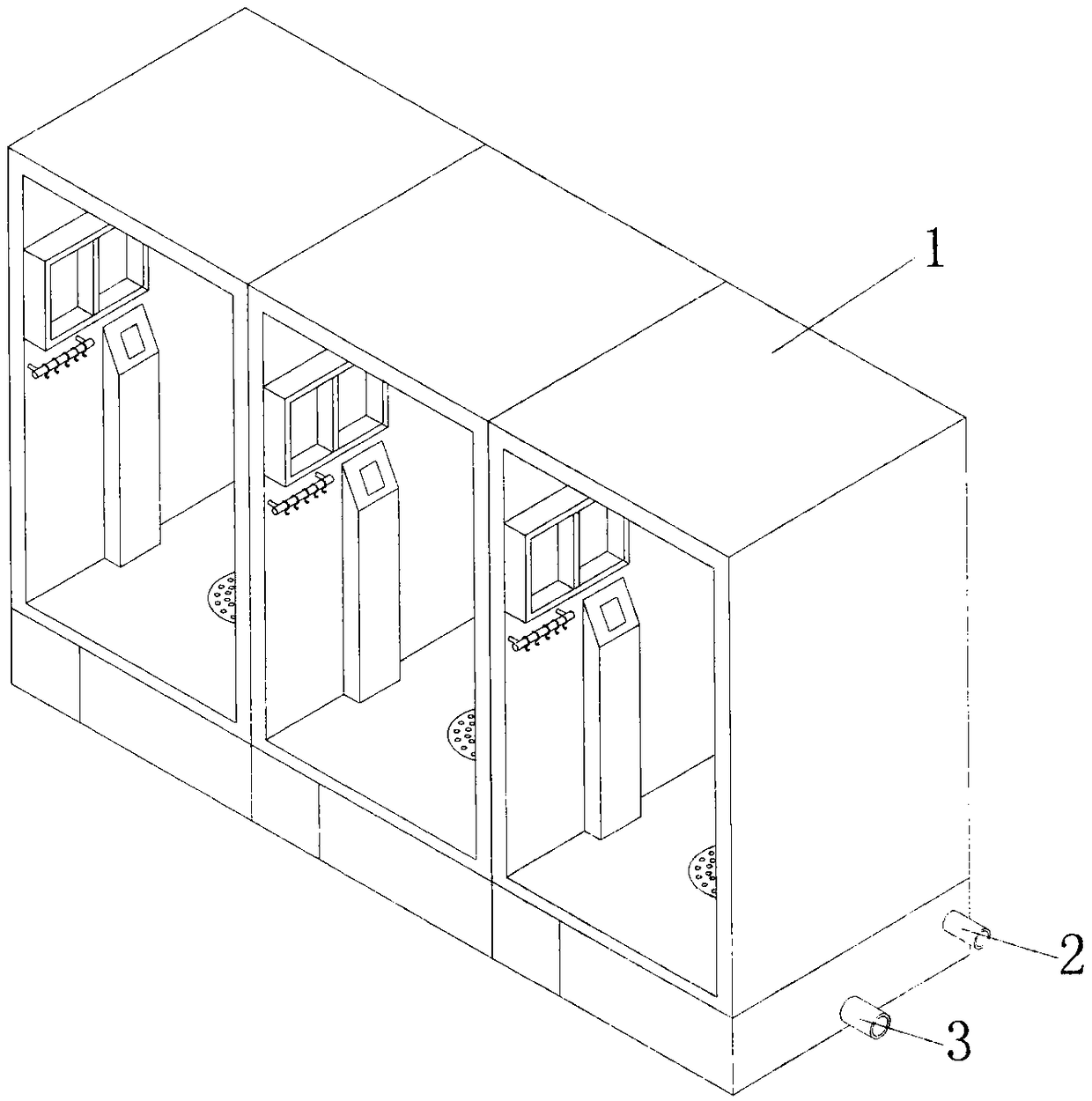 Convenience beach shower system