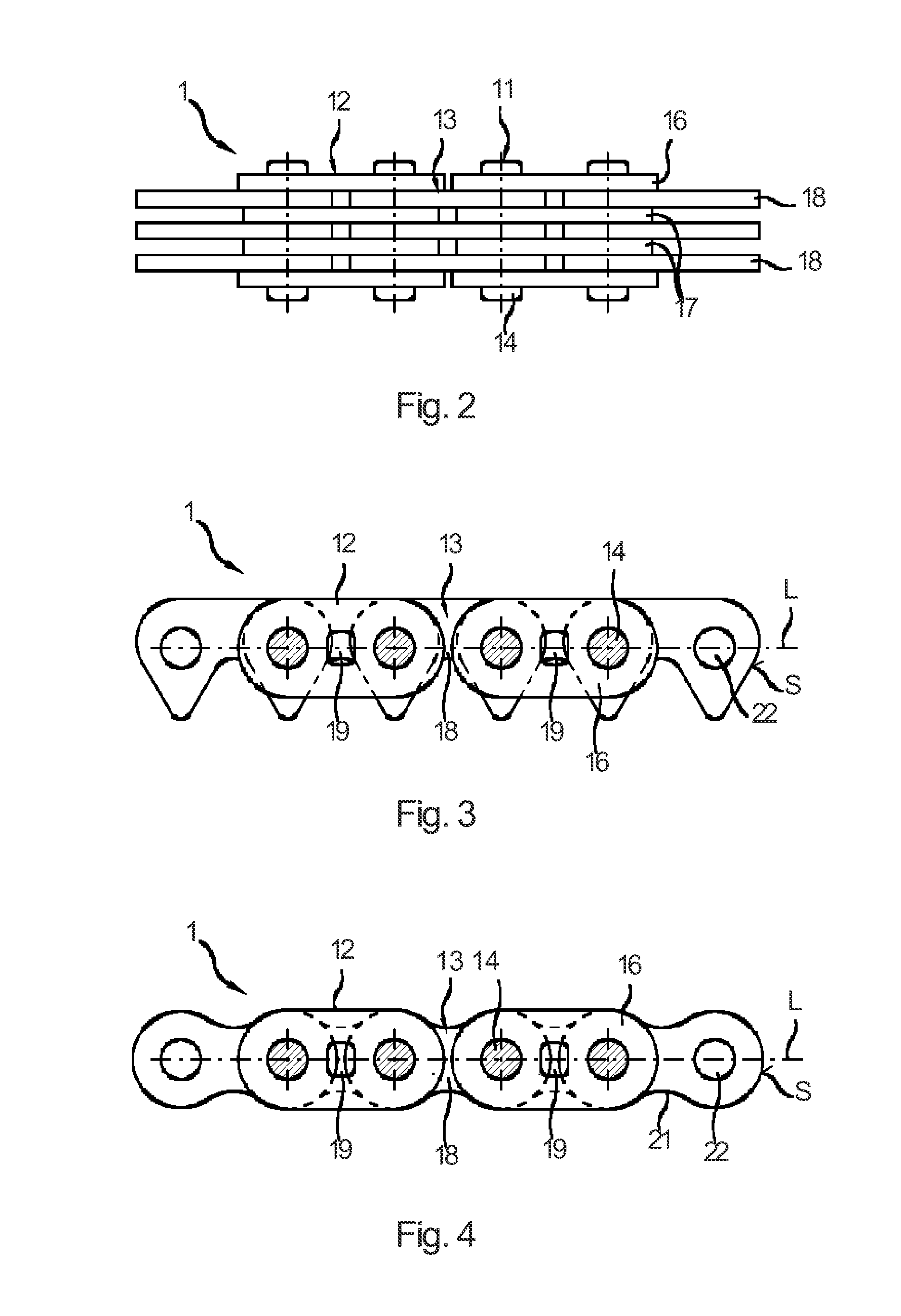 Articulated chain with expansion-type outer link plate