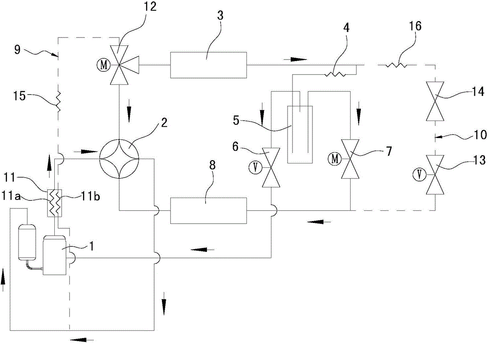 Two-stage compression air conditioning system with defrosting function