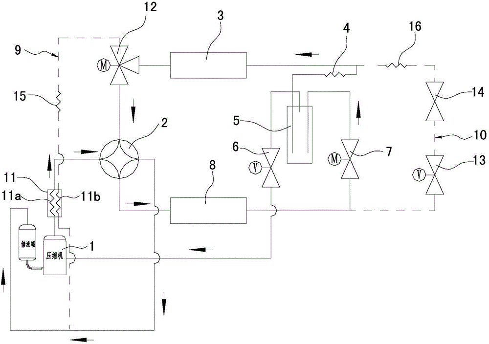 Two-stage compression air conditioning system with defrosting function