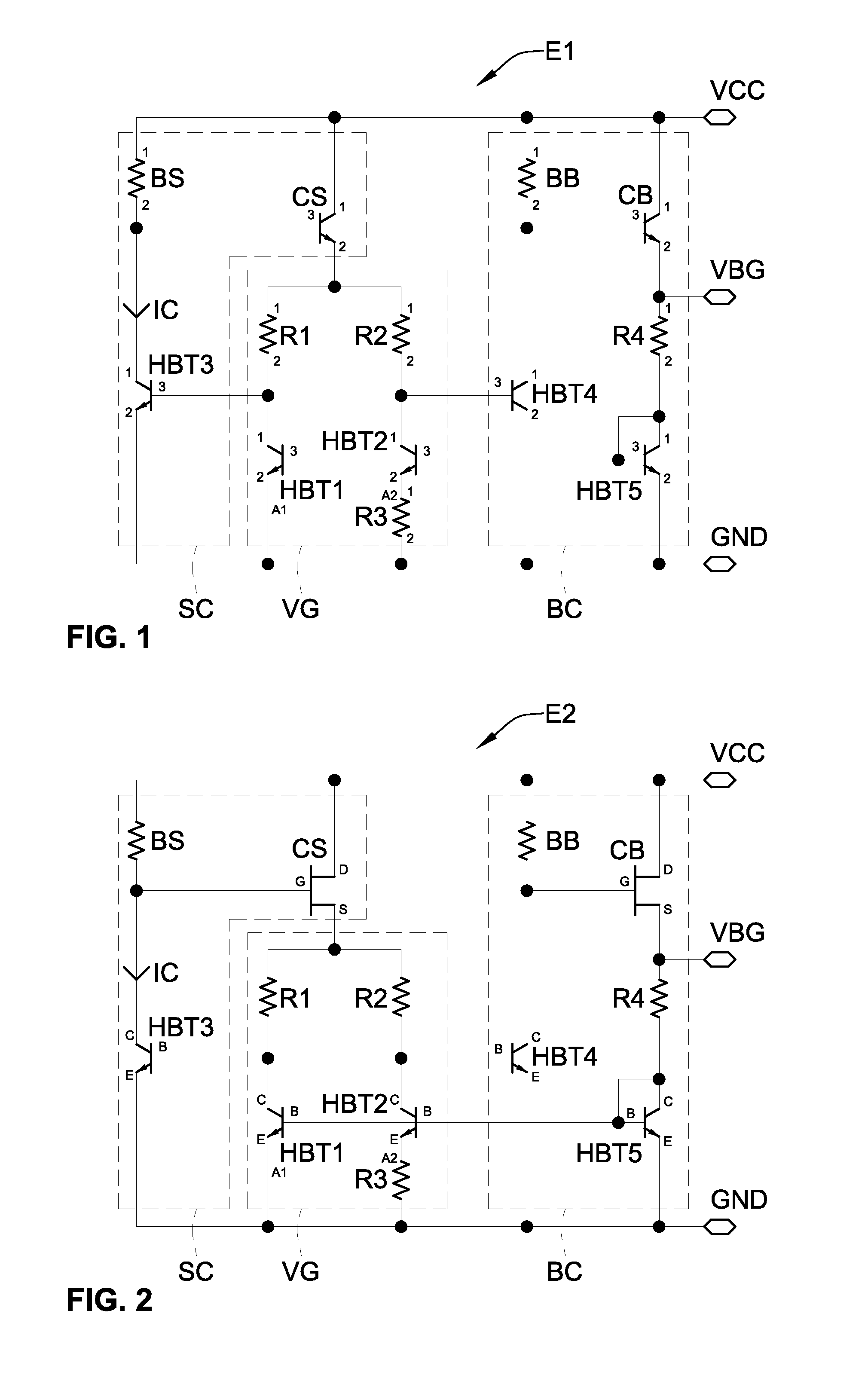 Bandgap reference circuit and method for producing the circuit