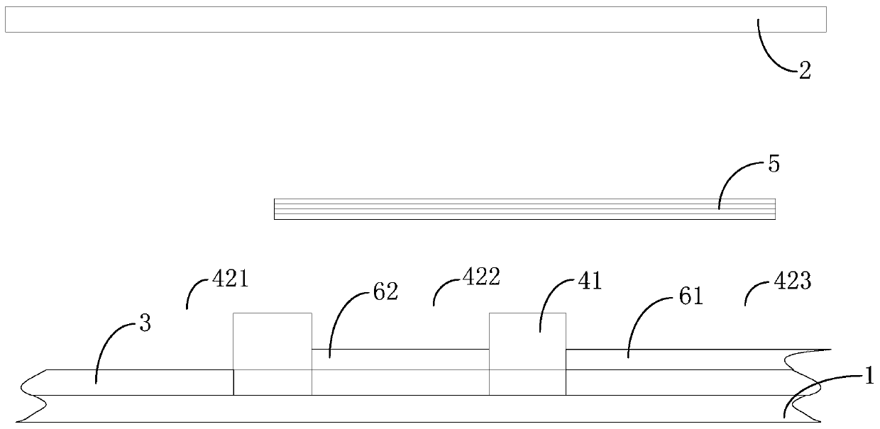 Packaging structure based on quantum dots, and display