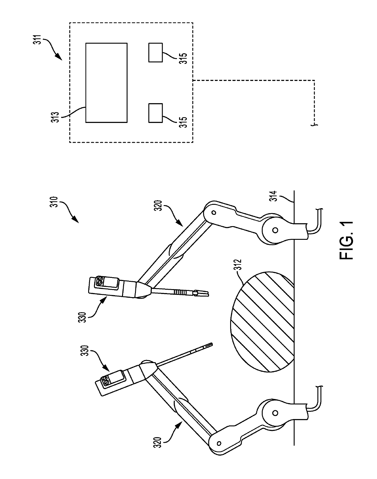 Surgical tool positioning based on sensed parameters