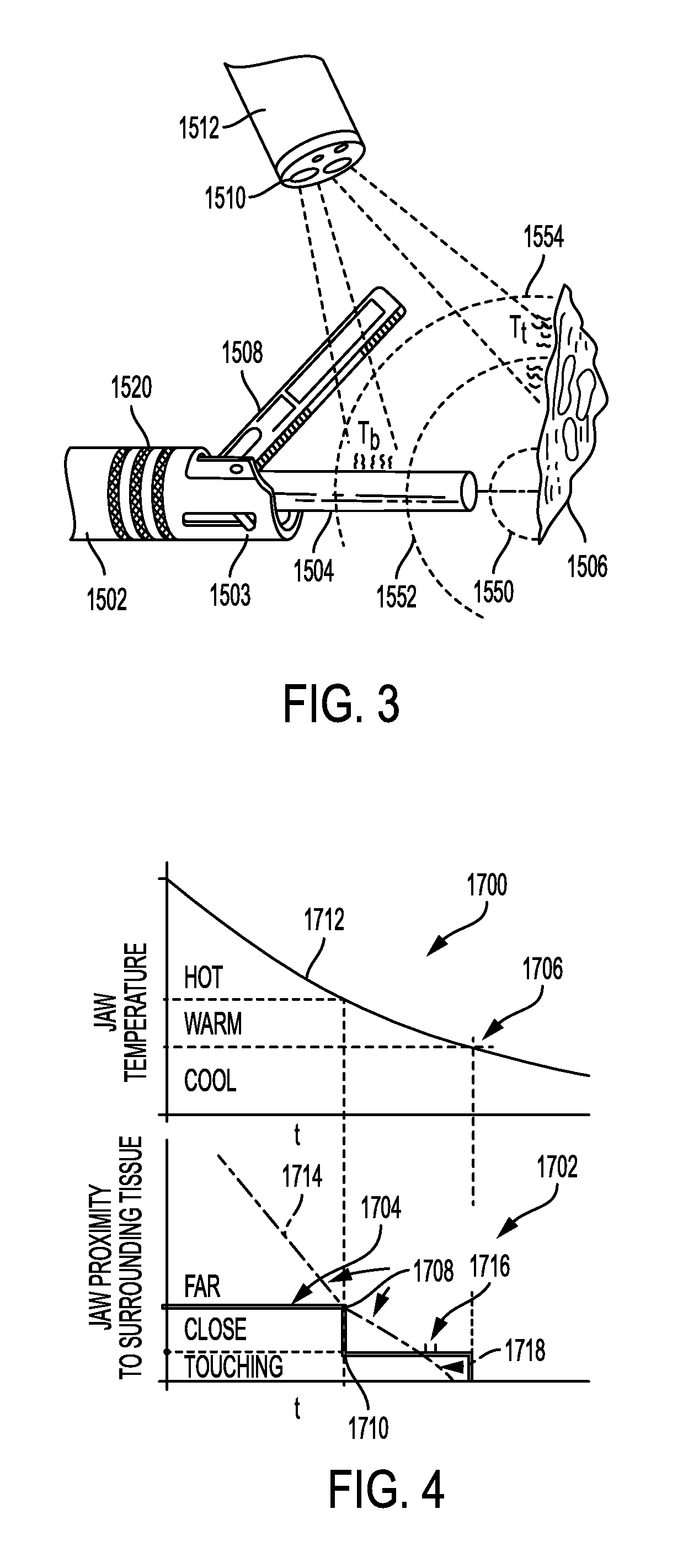 Surgical tool positioning based on sensed parameters