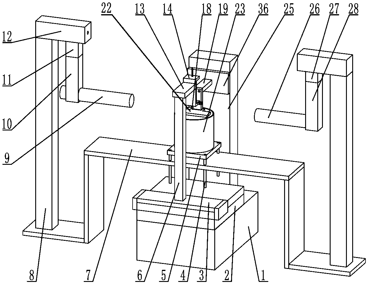 Printing device for three-dimensional biological structure and printing method