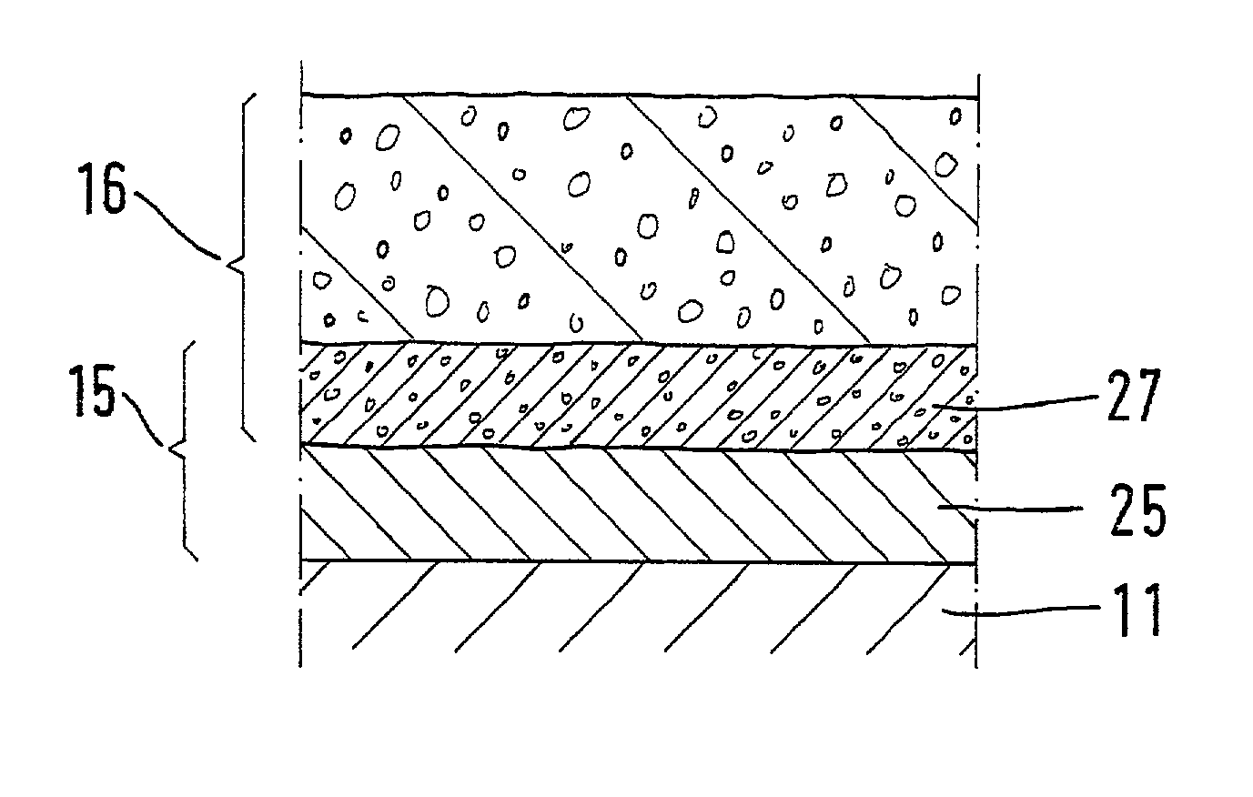 Gas sensor and corresponding production method