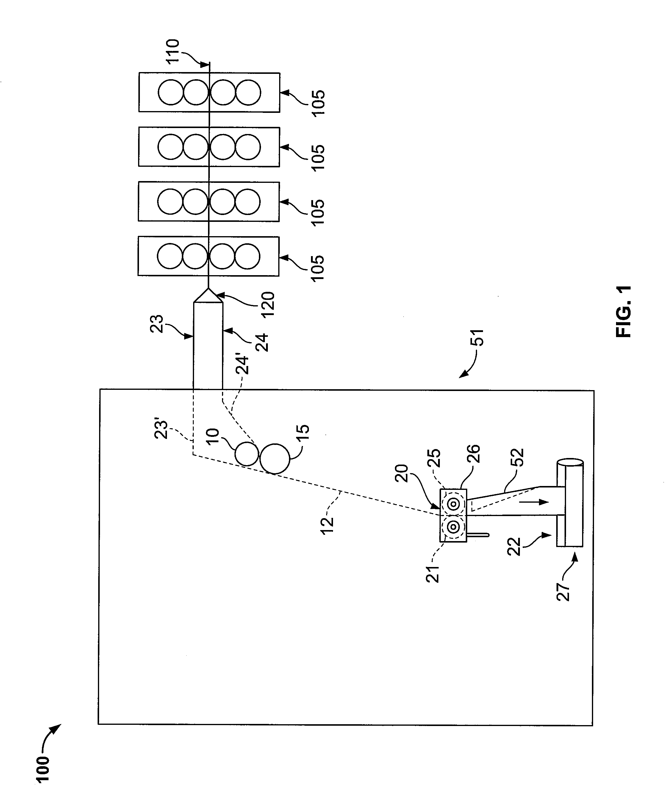 Compressible roll top of former for multiribbon transport