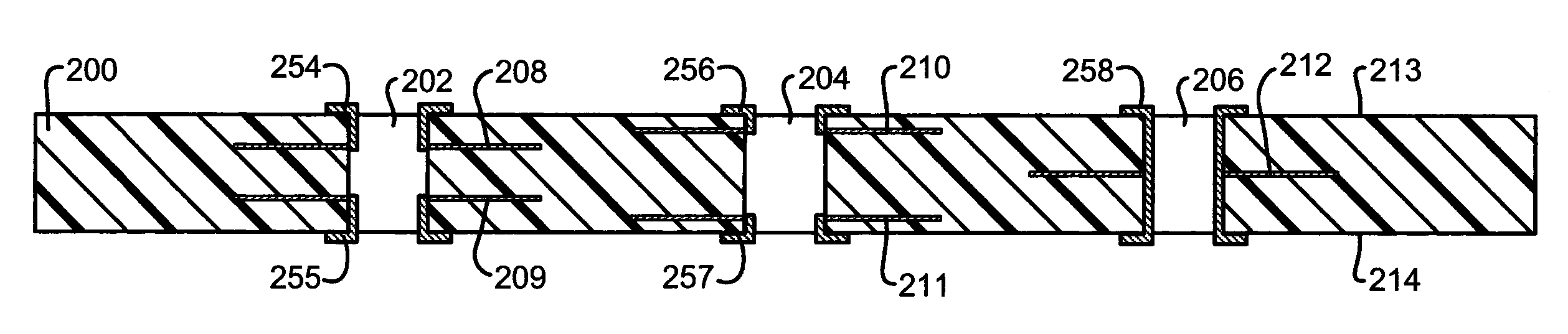 Horizontally Split Vias