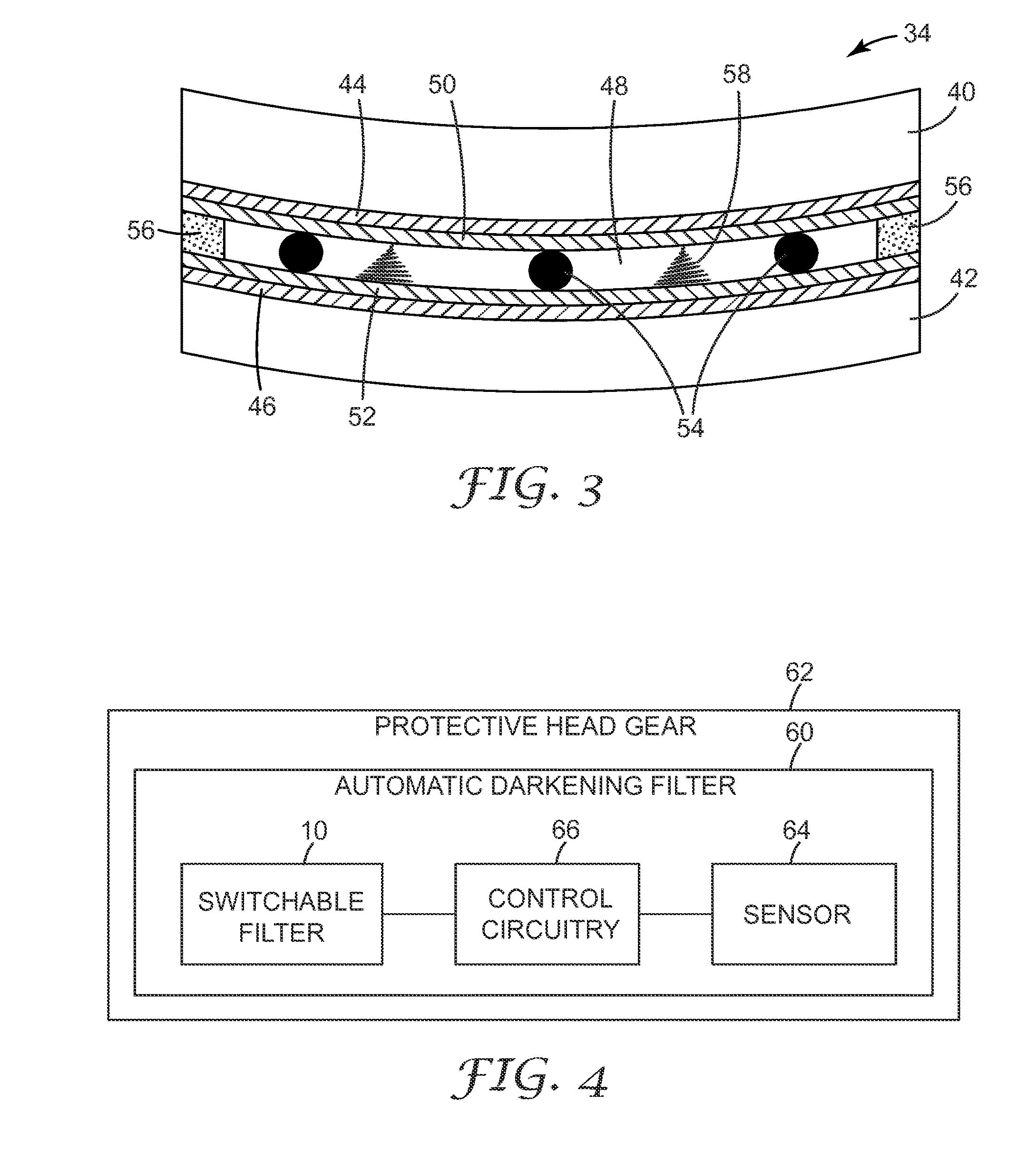 Curved Automatic-Darkening Filter