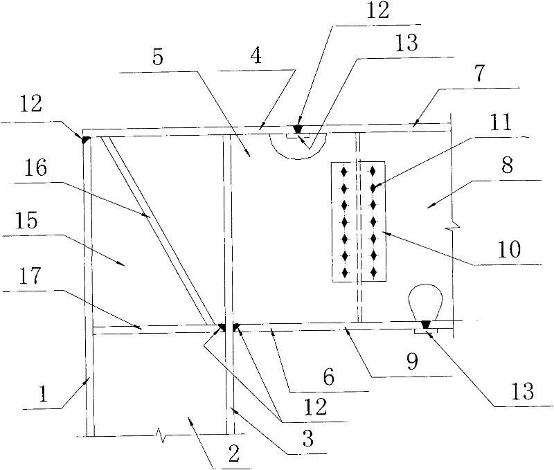 Construction site-spliced rigid node of frame beam and frame column for single-layer steel structure workshop