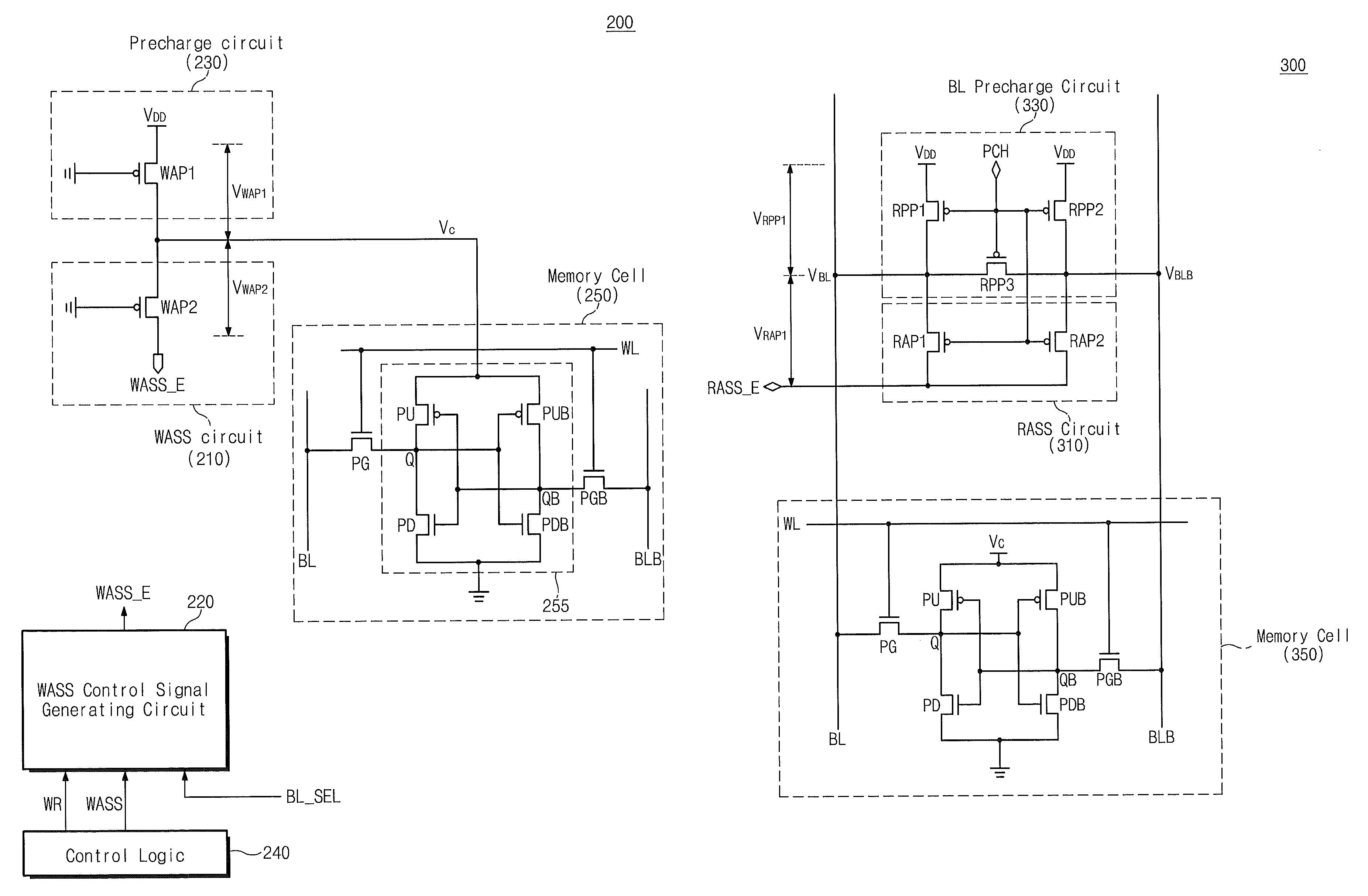 Static random access memory devices having read and write assist circuits therein that improve read and write reliability