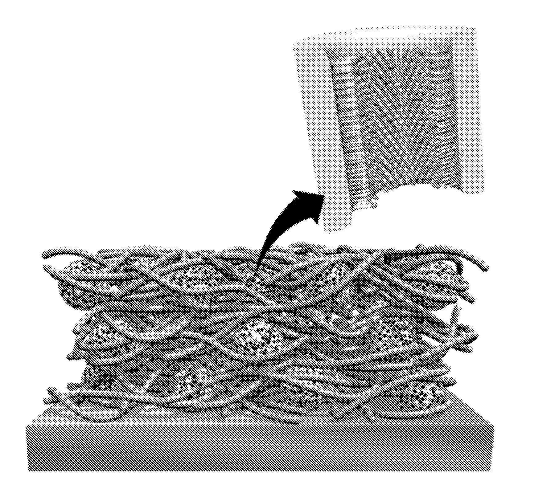 Porous multi-component material for the capture and separation of species of interest