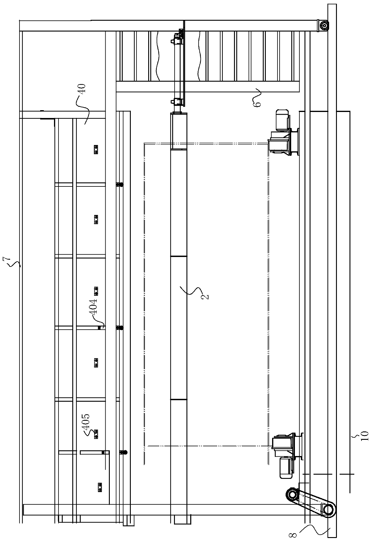 Plastic-coated automatic powder feeding device for large-diameter steel pipes