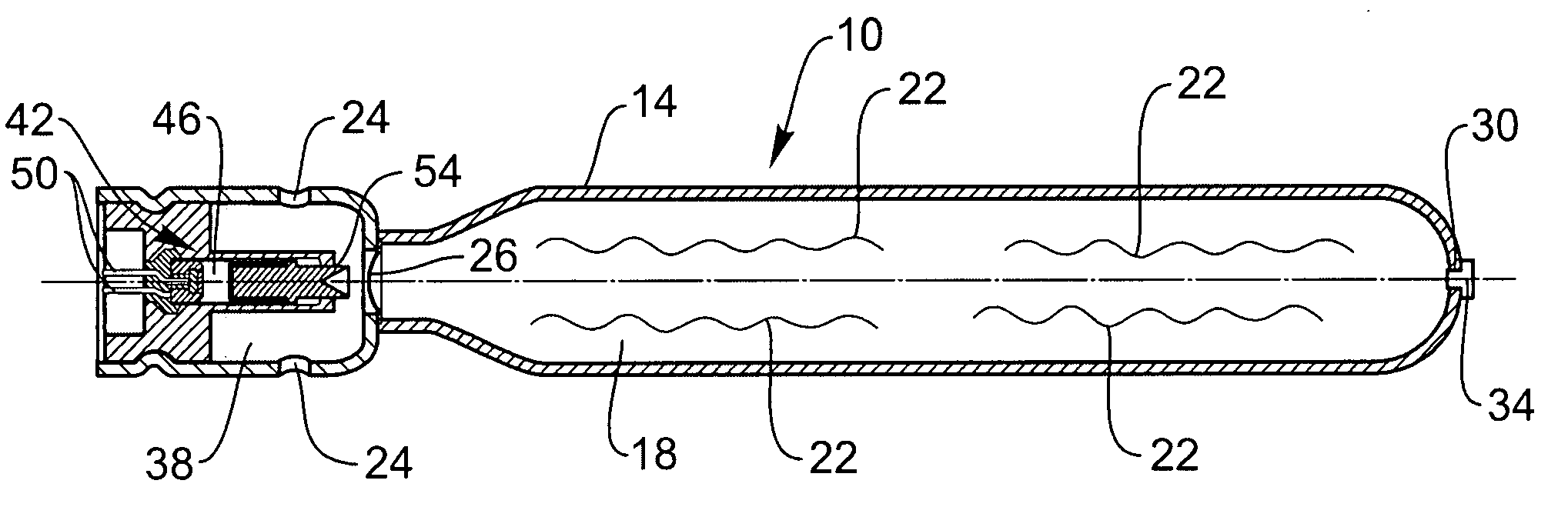 Flameless method to open a cold gas inflator burst disk