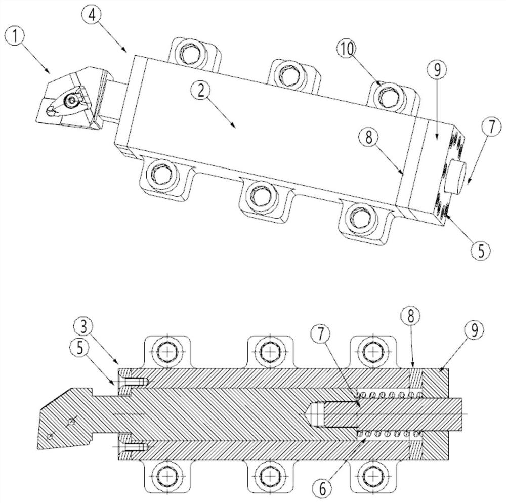 Adaptive turning tool and method for integral spinning box bottom