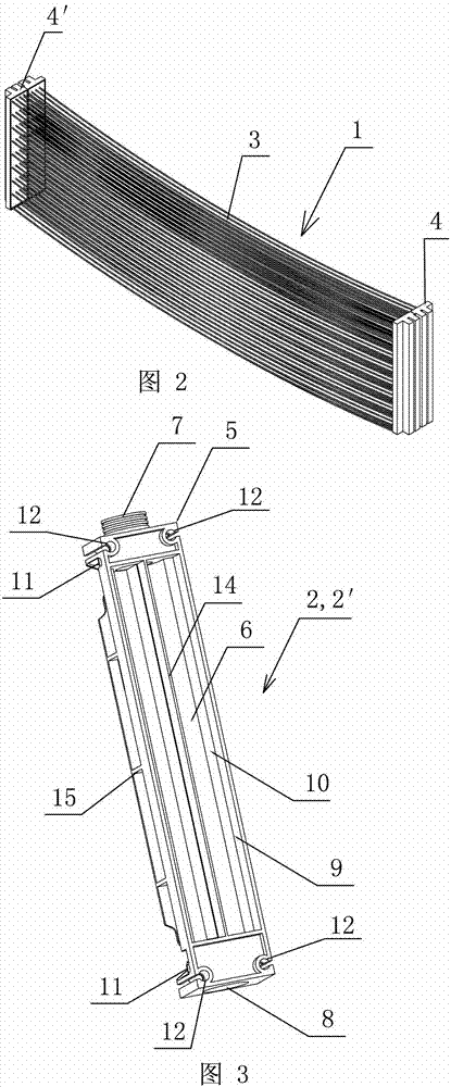 Enhanced external pressing hollow fibrous membrane assembly easy to assemble and capable of being integrated