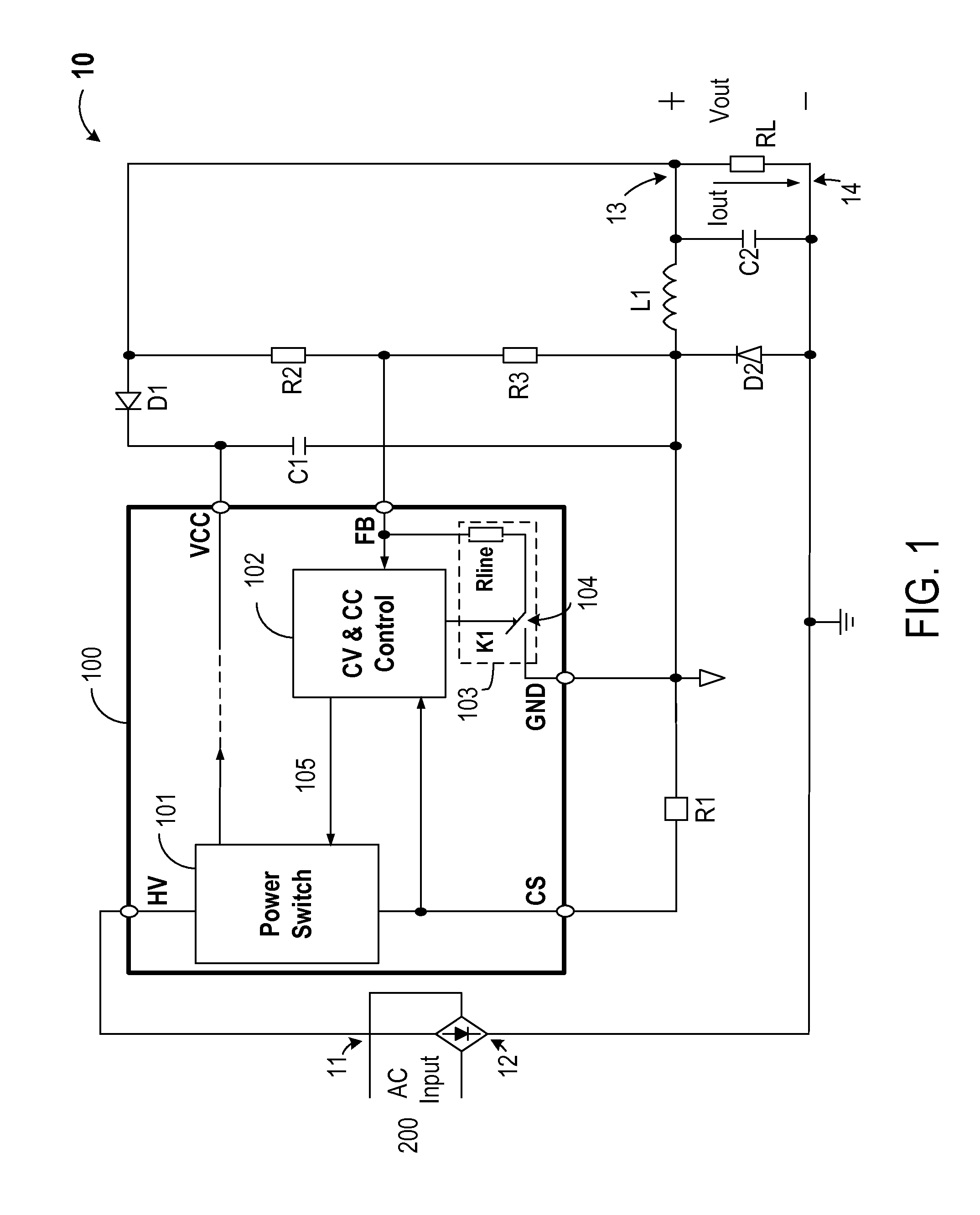 Constant-voltage and constant-current buck converter and control circuit