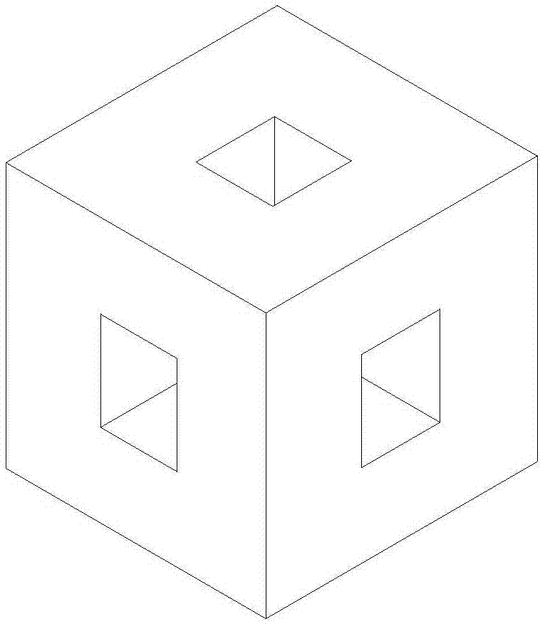 A forming mold and forming method for the hollow block of the silt-promoting embankment