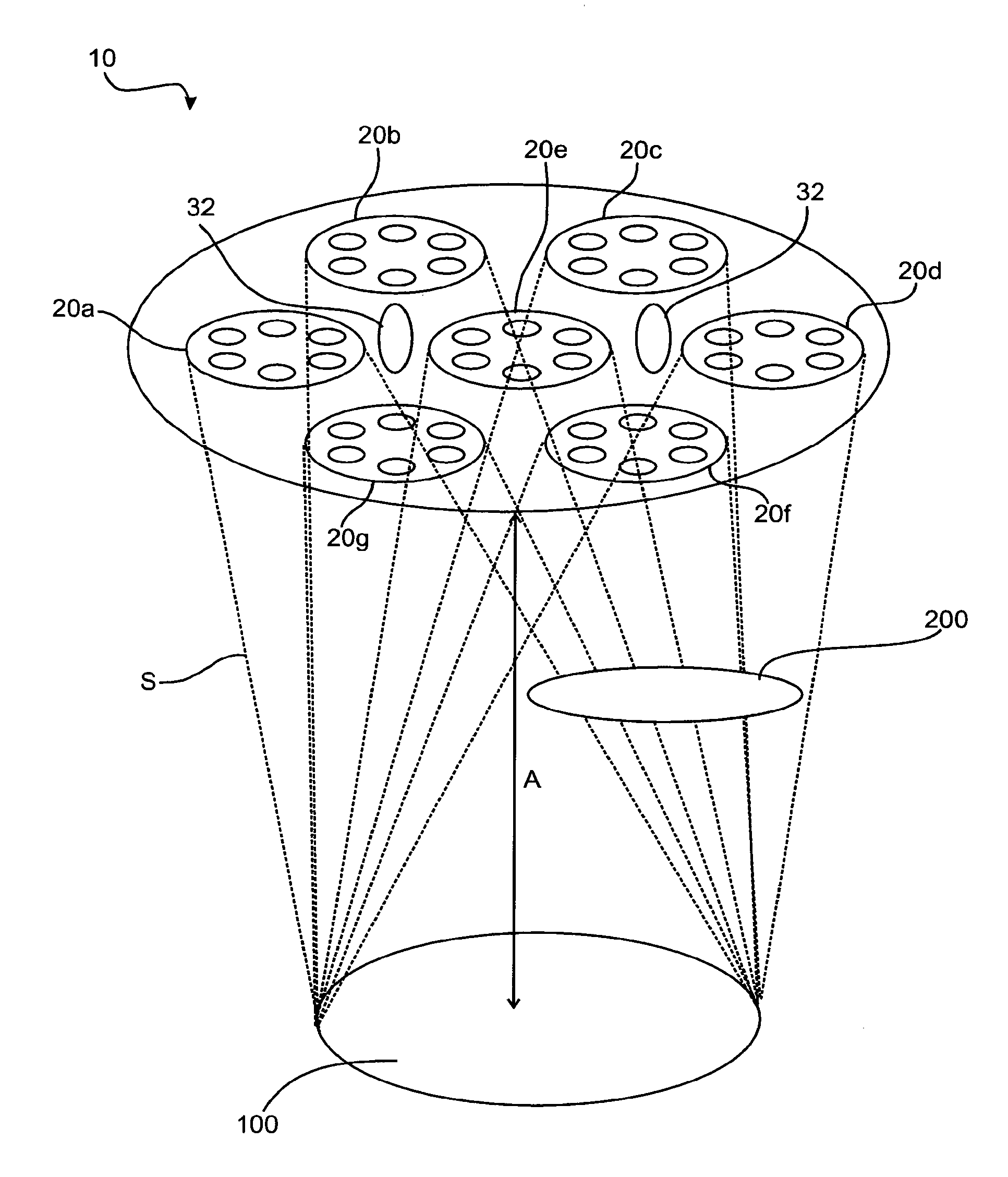 Method for improving the illumination of an illumination region from an illumination device