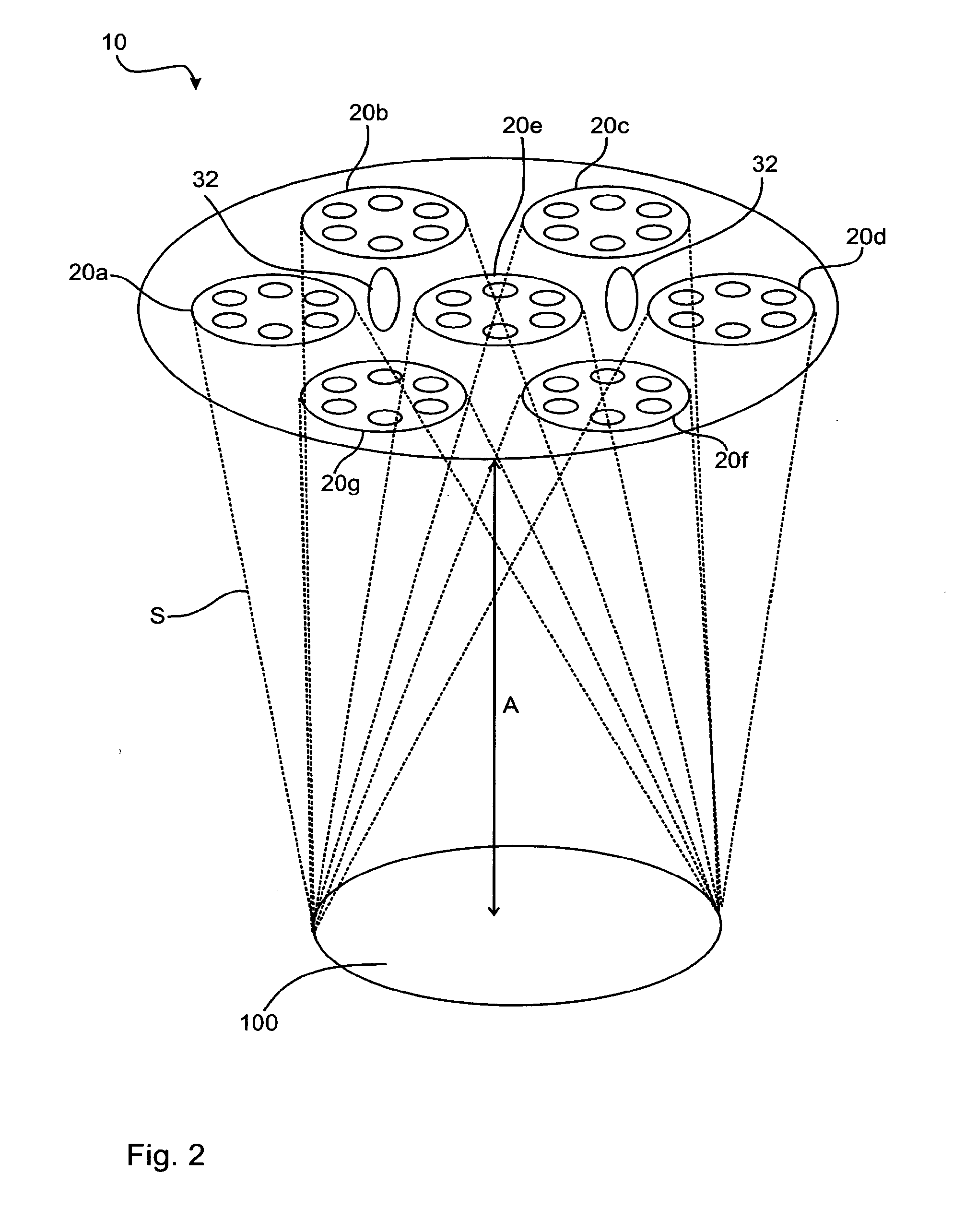 Method for improving the illumination of an illumination region from an illumination device