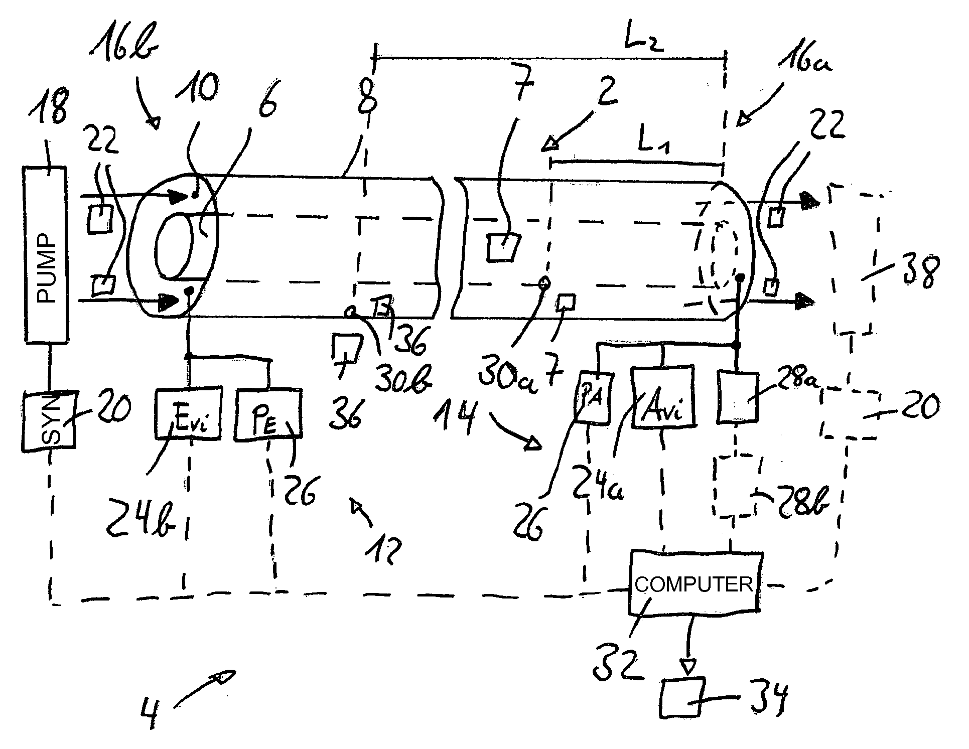 Method and apparatus for detecting a leak in a double pipe