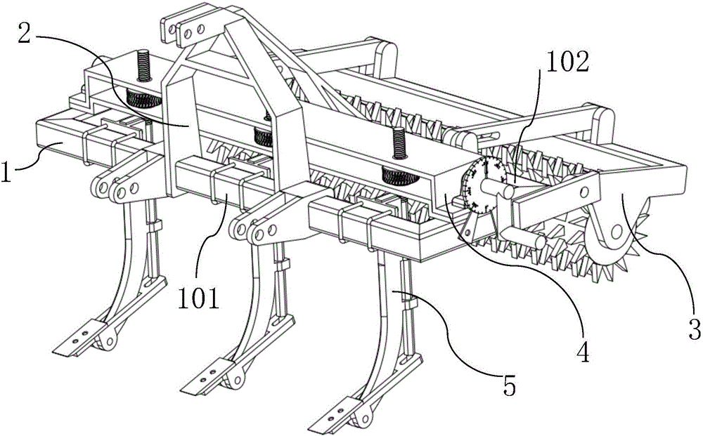 Subsoiler having sub-soiling shovel with adjustable earth shoveling angle