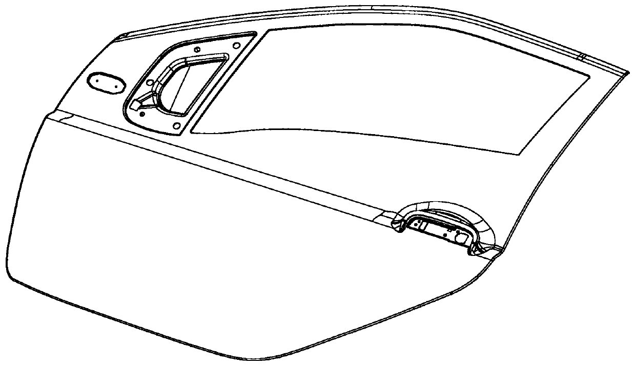 Manufacturing process of carbon fiber automobile door outer plate