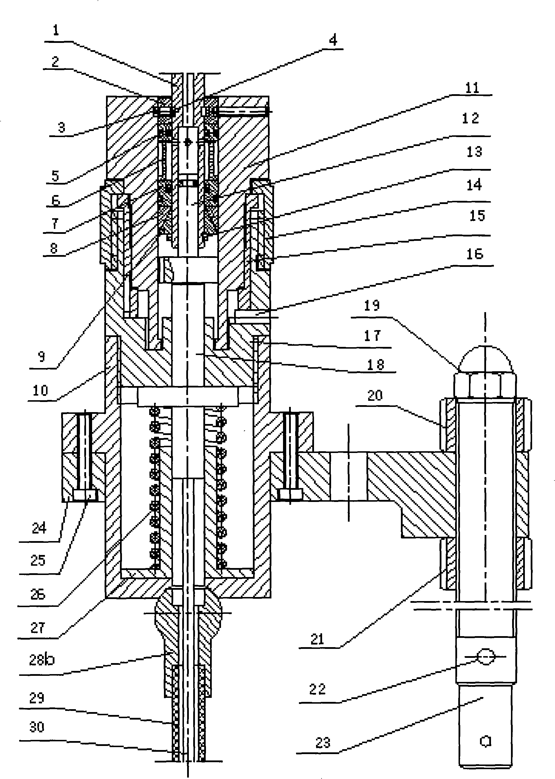 Hydraulic locking power mechanism of mechanical arm joint for surgery