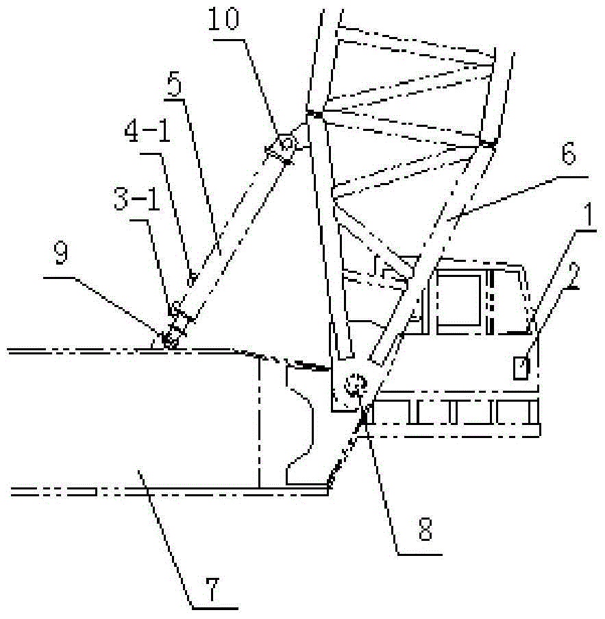 An anti-tilt safety control device for crane jib