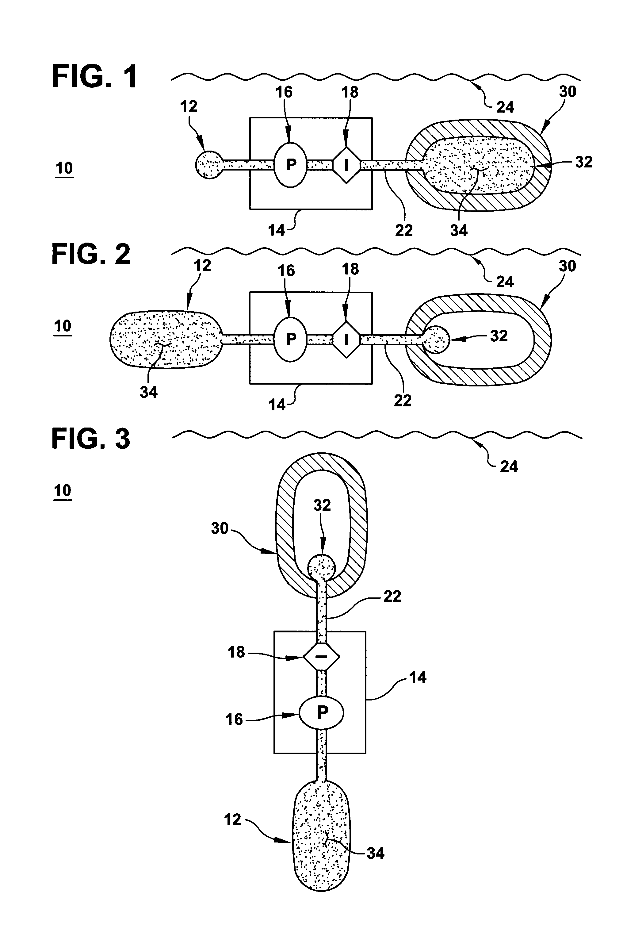 Neutrally buoyant submerged system using greater density ballast fluid