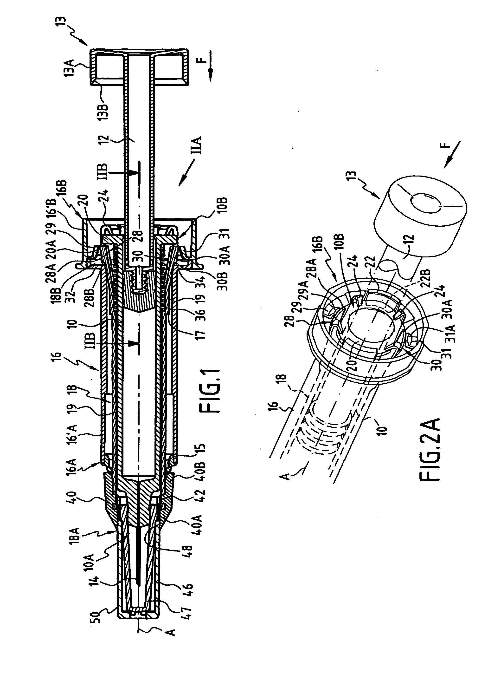 Needle sheathing device with flexible end-piece for syringe