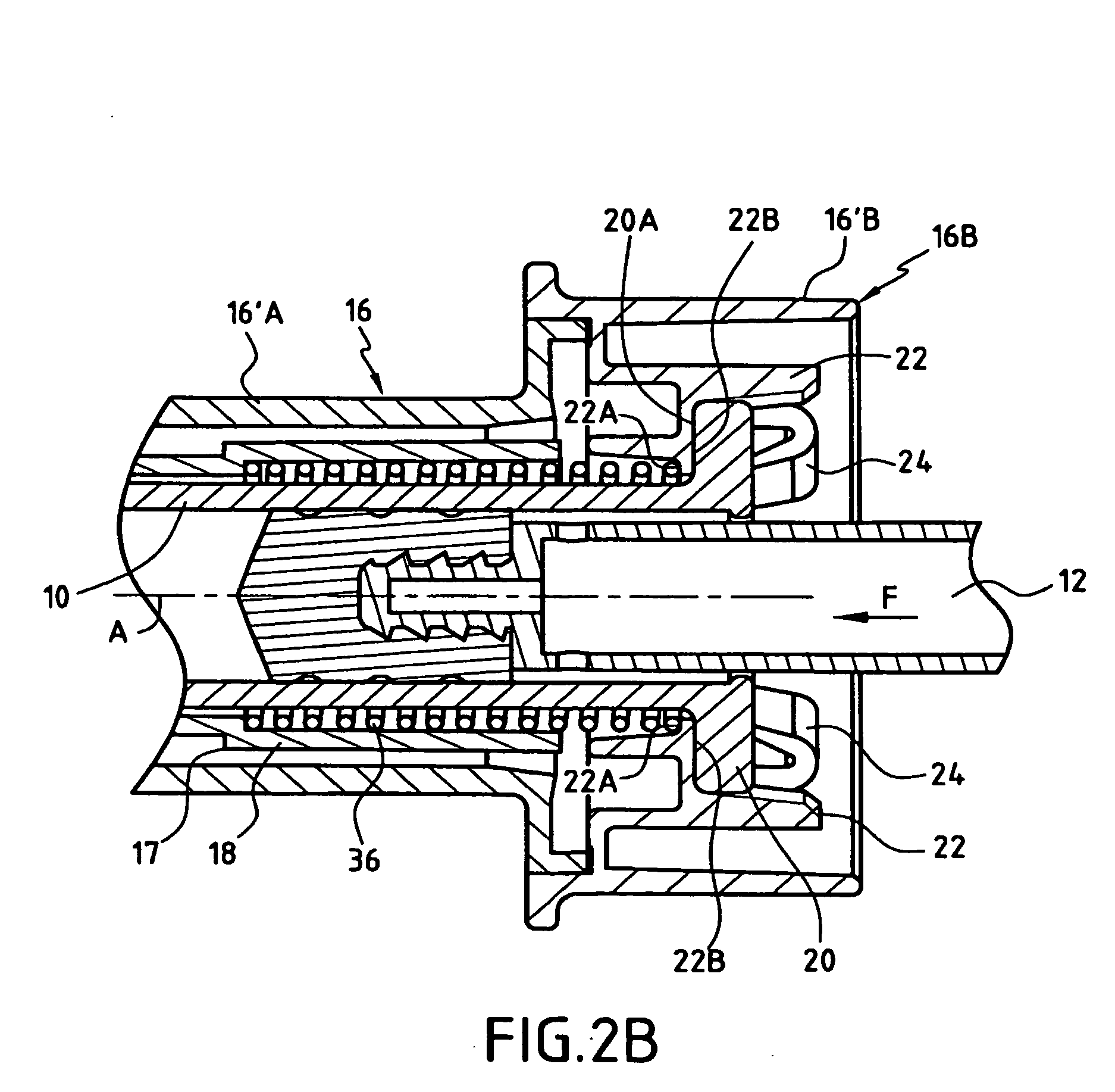 Needle sheathing device with flexible end-piece for syringe