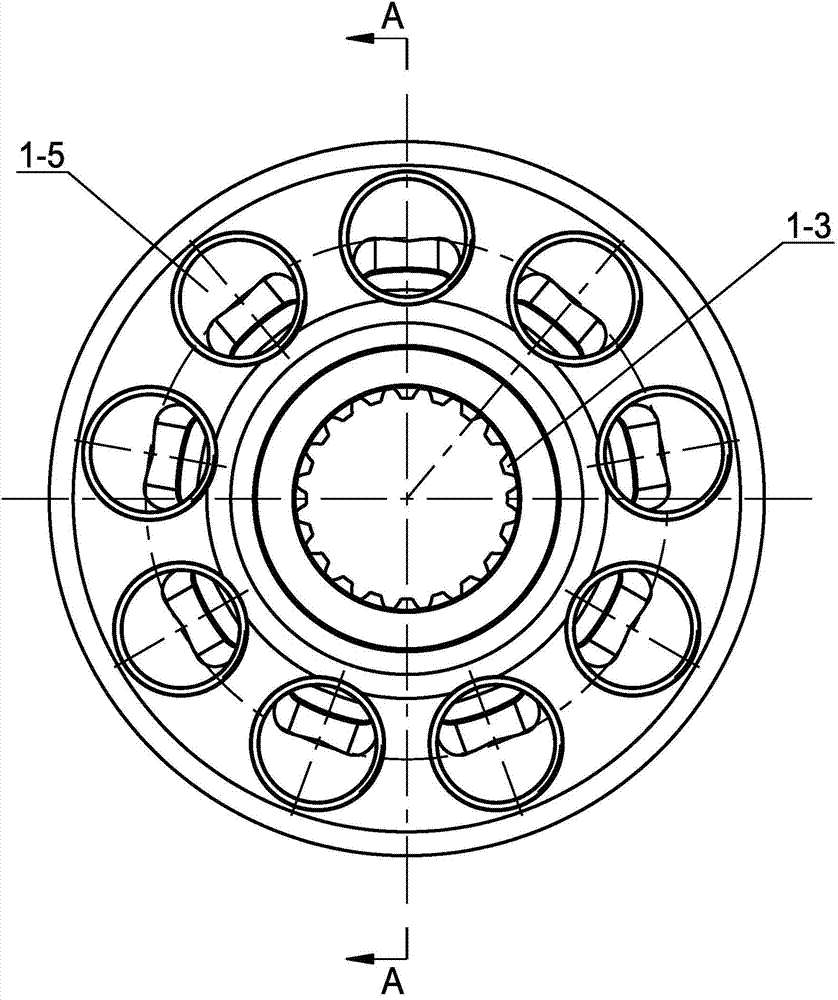 Oil distribution disc and cylinder block assembly of hydraulic pump and machining method thereof