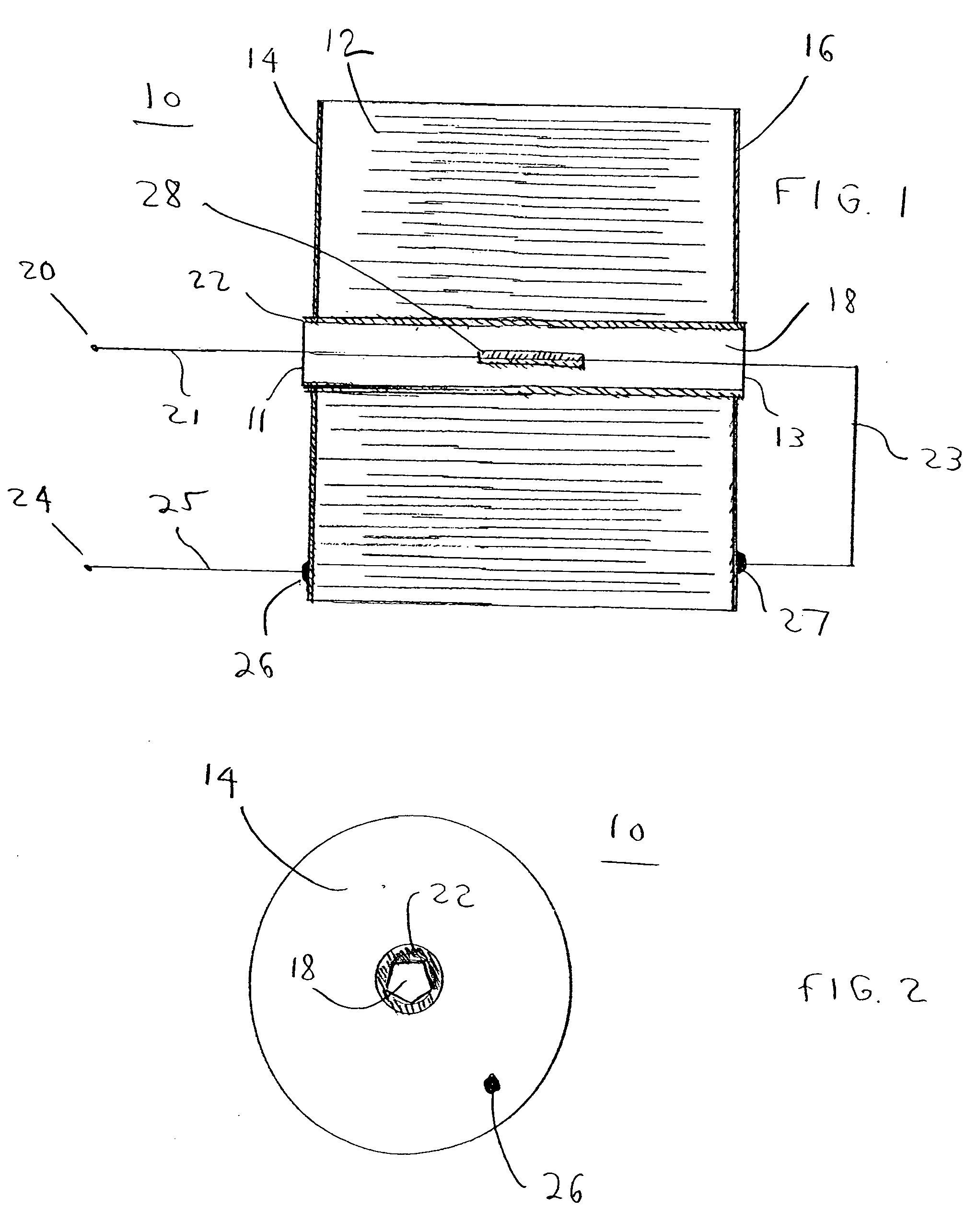 Wound capacitor having a thermal disconnect at a hot spot