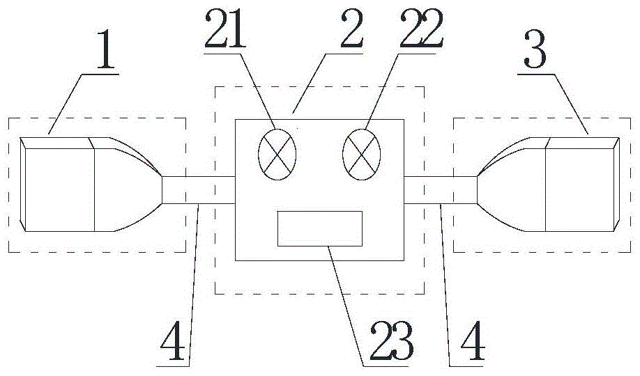 Automatic power-off type USB charging connecting wire and application thereof