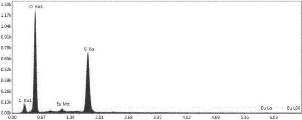 Preparation method of europium-bonded fluorescent nano silica microsphere through light curing