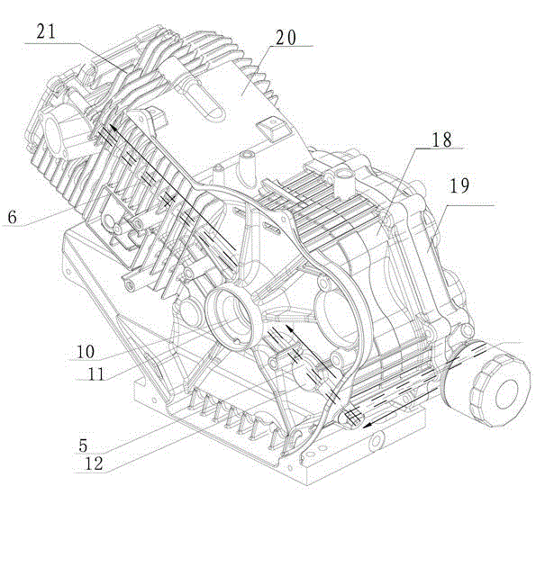 Universal single-cylinder large-displacement gasoline engine device