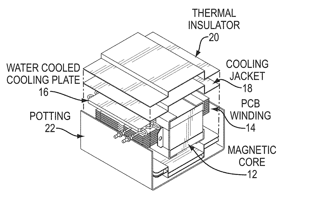 High current potted inductor and a method of manufacturing same