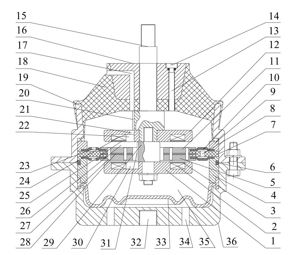 Magnetorheological hydraulic engine mount based on extrusion mode