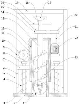 Automatic seeding device for yellow peach planting