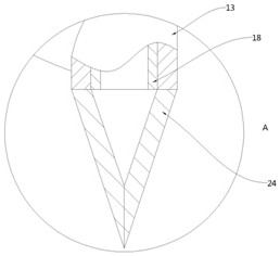 Automatic seeding device for yellow peach planting